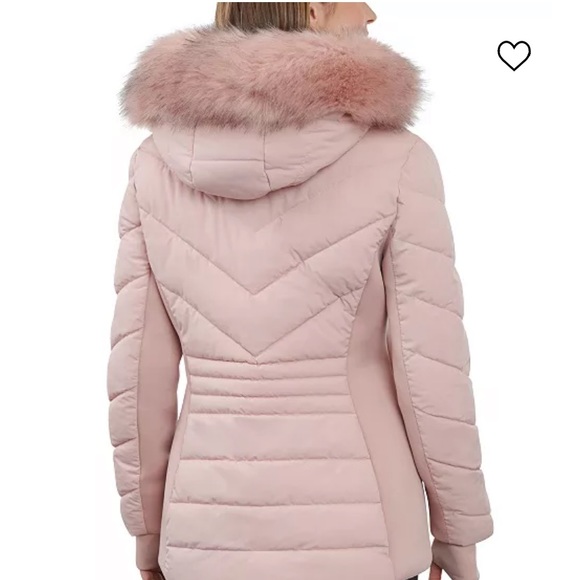 Michael Kors Rosewater Coat ombré faux fur - Picture 3 of 10